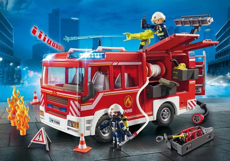 Playmobil 9464 CityAction Fire Engine ซิตี้แอคชั่น รถดับเพลิงมีเสียงหวอพร้อมไฟ