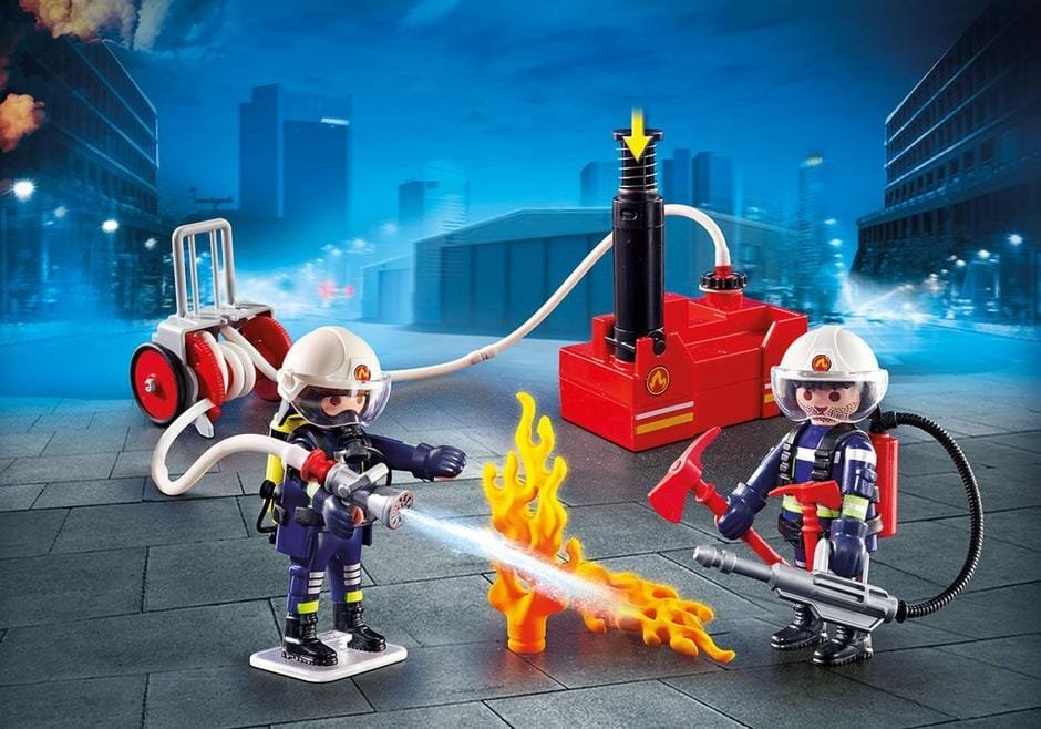 Playmobil 9468 City action Firefighters with Water Pump ซิตี้แอคชั่น นักผจญเพลิงกับปั๊มน้ำ