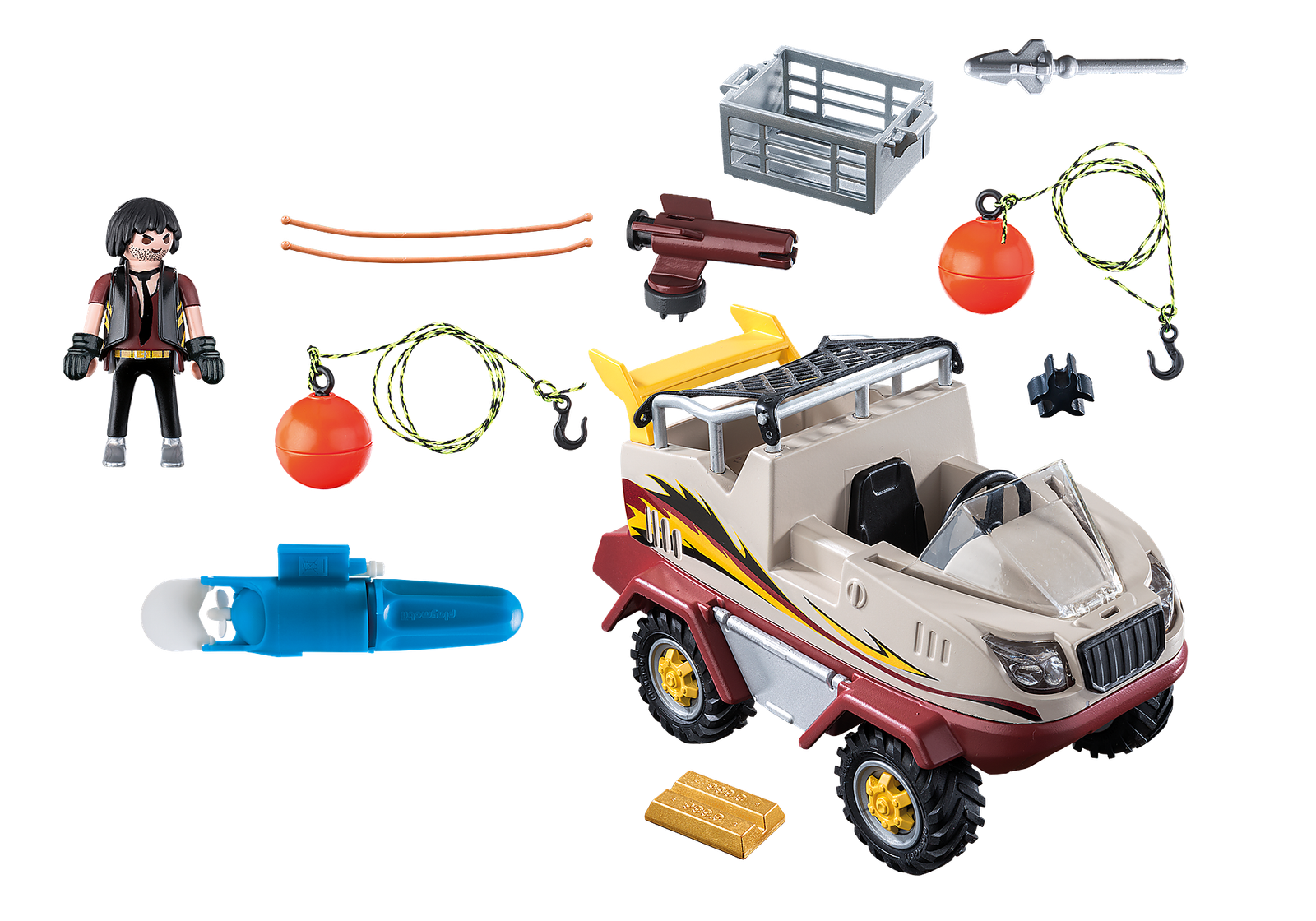 Playmobil 9364 City Action Amphibious Truck ซิตี้แอคชั่น SWAT รถสะเทินน้ำสะเทินบก - Image 3