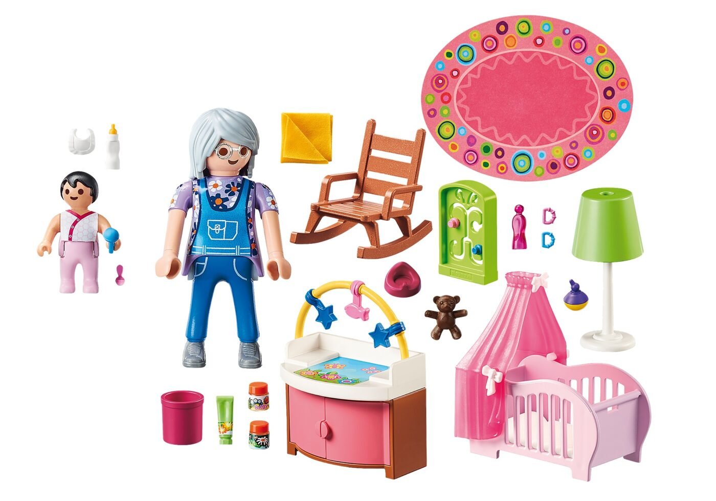 Playmobil 70210 Dollhouse Nursery ของเล่นบทบาทสมมติ ดอลล์เฮ้าส์ ห้องนอนน้องน้อย - Image 3