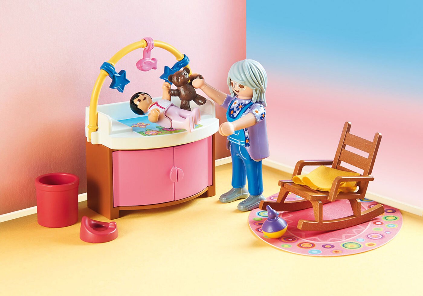 Playmobil 70210 Dollhouse Nursery ของเล่นบทบาทสมมติ ดอลล์เฮ้าส์ ห้องนอนน้องน้อย - Image 4
