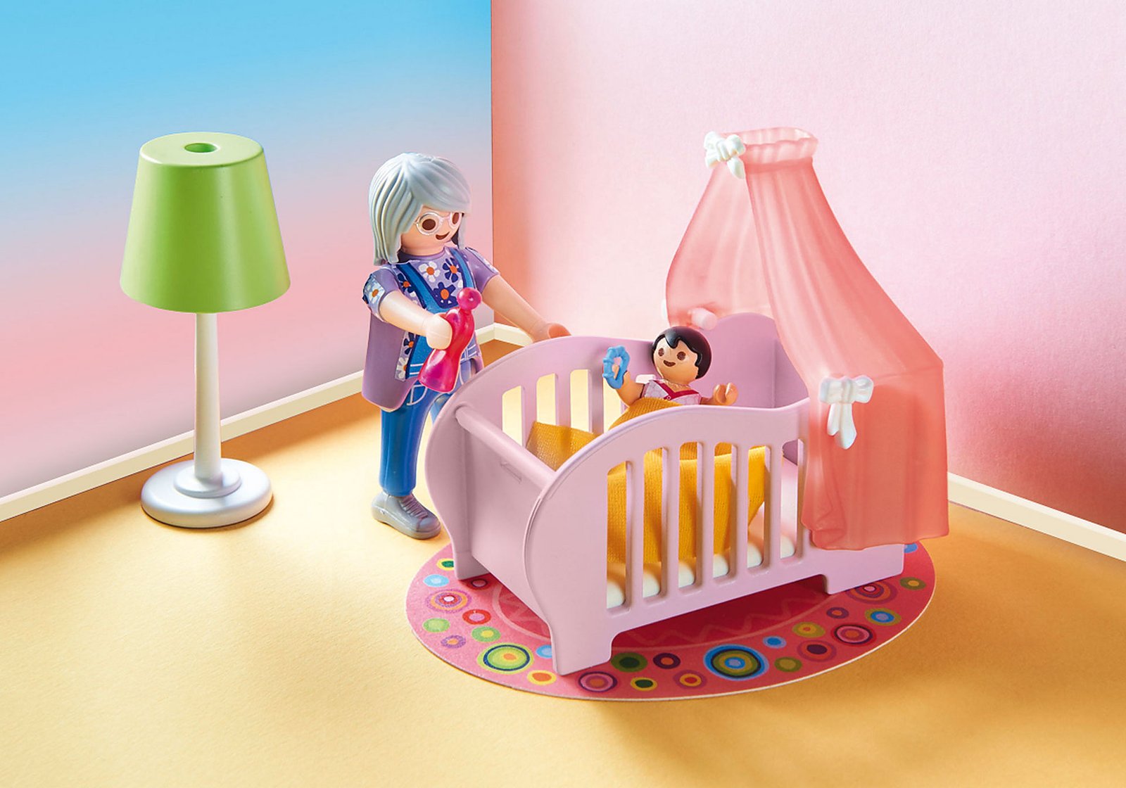 Playmobil 70210 Dollhouse Nursery ของเล่นบทบาทสมมติ ดอลล์เฮ้าส์ ห้องนอนน้องน้อย - Image 5