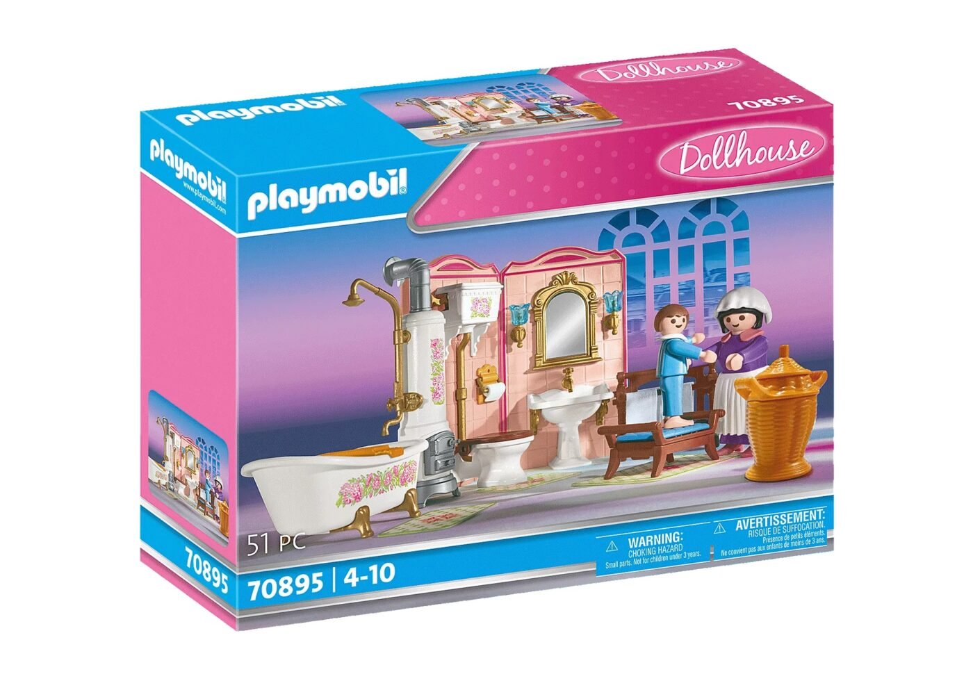 Alternative view of Playmobil 70895 PLAYMOBIL® PLUS Bathroom with Large Tub ดอลล์เฮ้าส์วิคตอเรียน ห้องน้ำพร้อมอ่างใหญ่