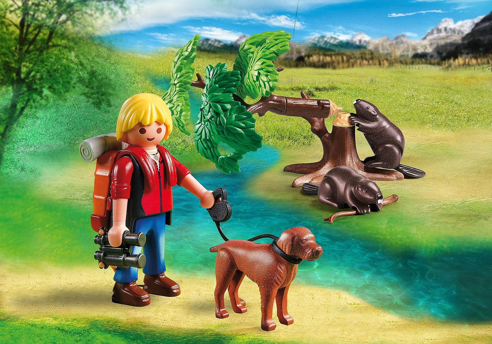 Playmobil 5562 Wildlife Beavers with Backpacker ไวล์ดไลฟ์ บีเวอร์ และนักท่องเที่ยว