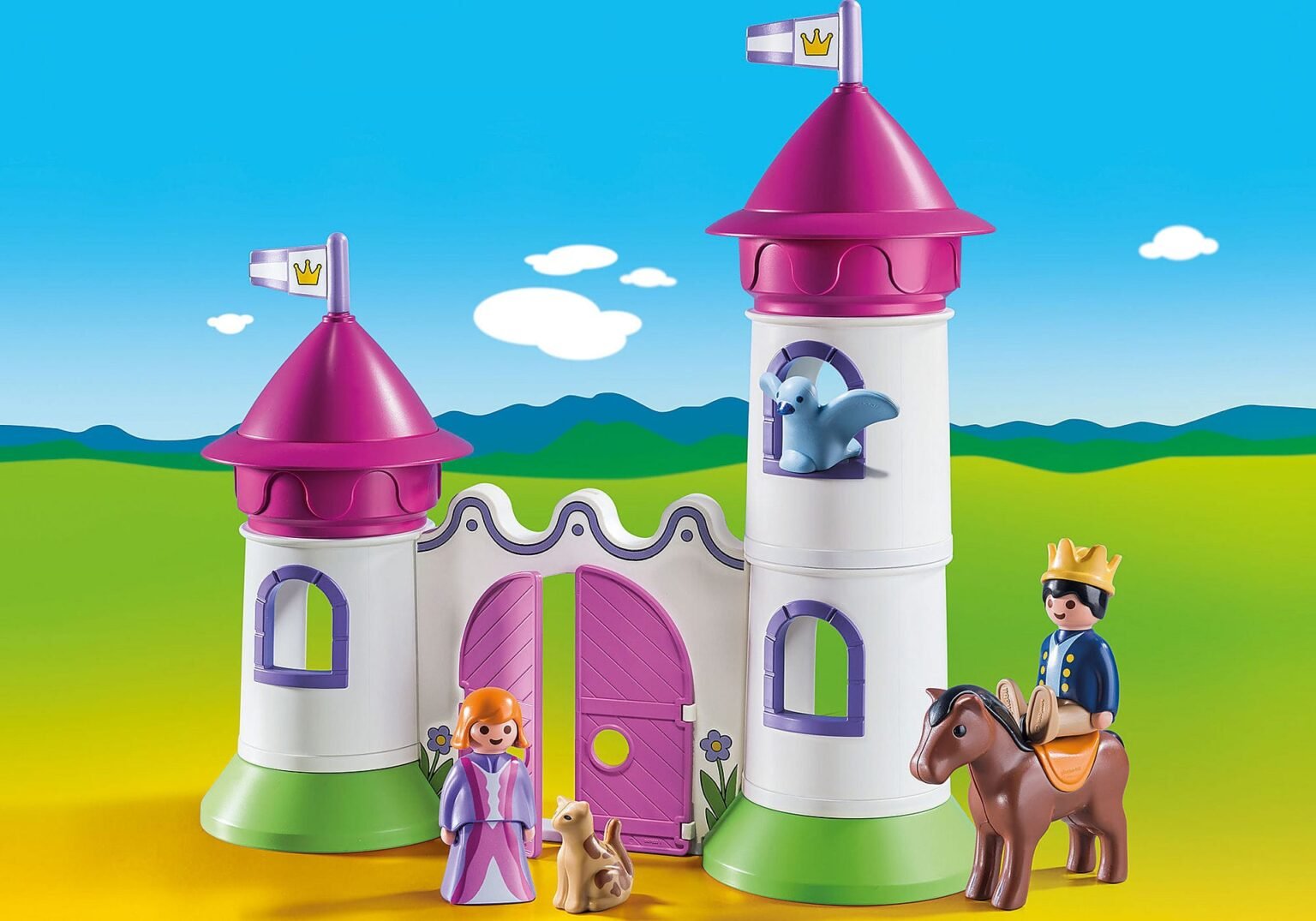 Playmobil 9389 1.2.3 Castle with Stackable Towers 123 ปราสาทหอคอย