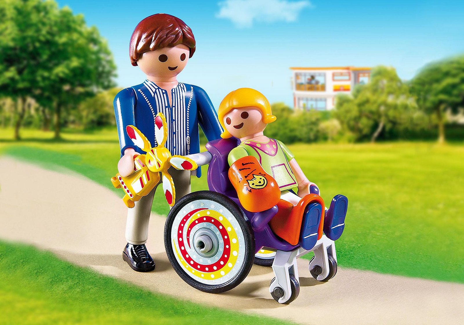 Playmobil 6663 City Life Child in Wheelchair ซิตี้ไลฟ์ เข็นเด็กนั่งวีลแชร์