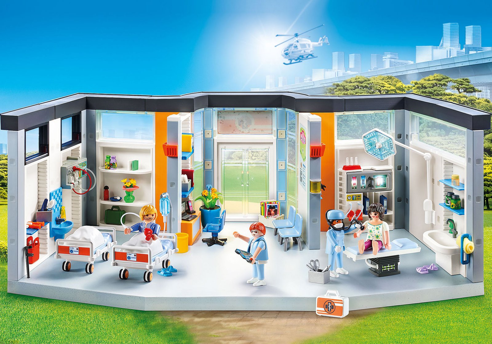 Playmobil 70191 Hospital Furnished Hospital Wing โรงพยาบาล โรงพยาบาล 1 ชั้น