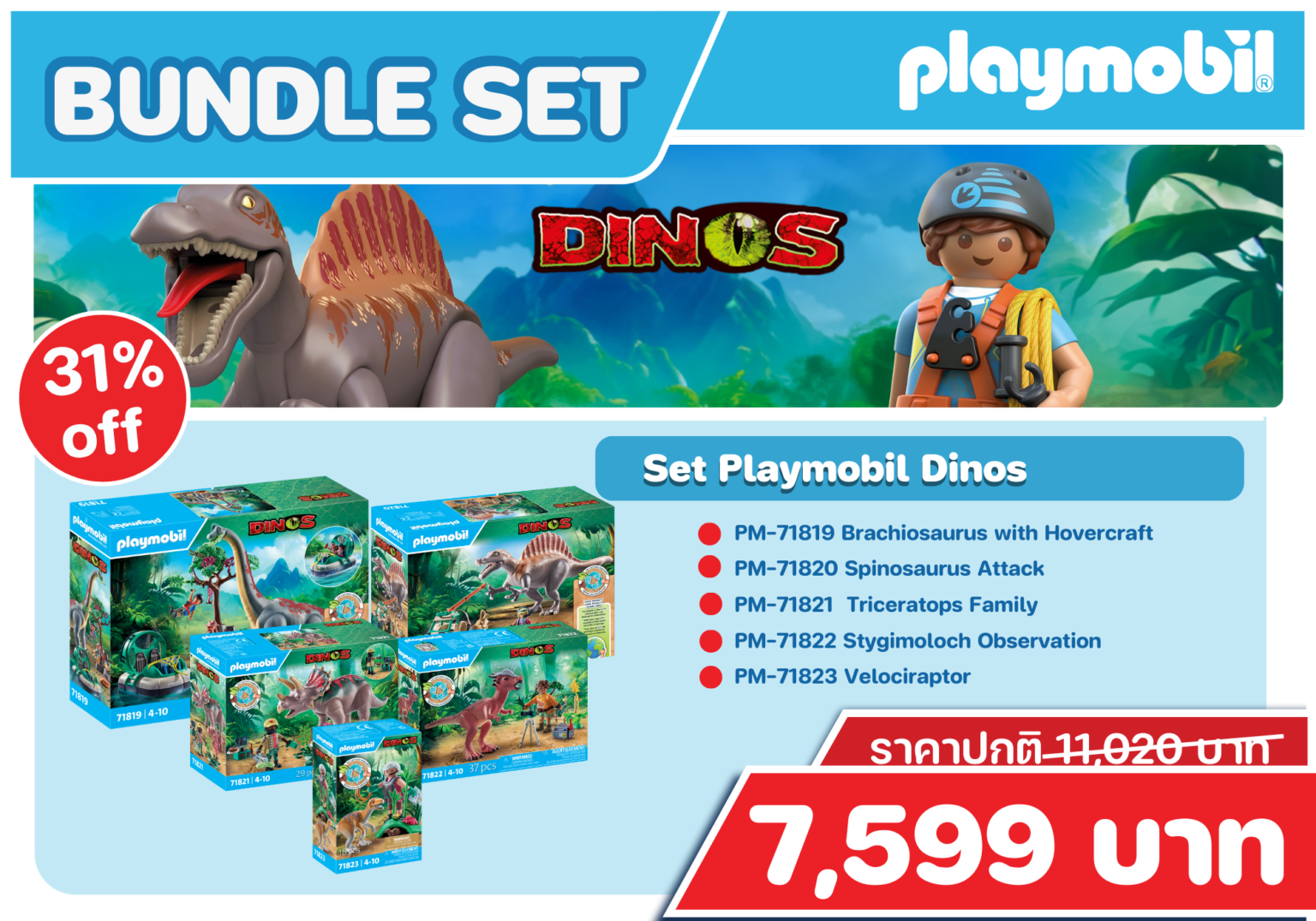Bundle Set Playmobil Dinos