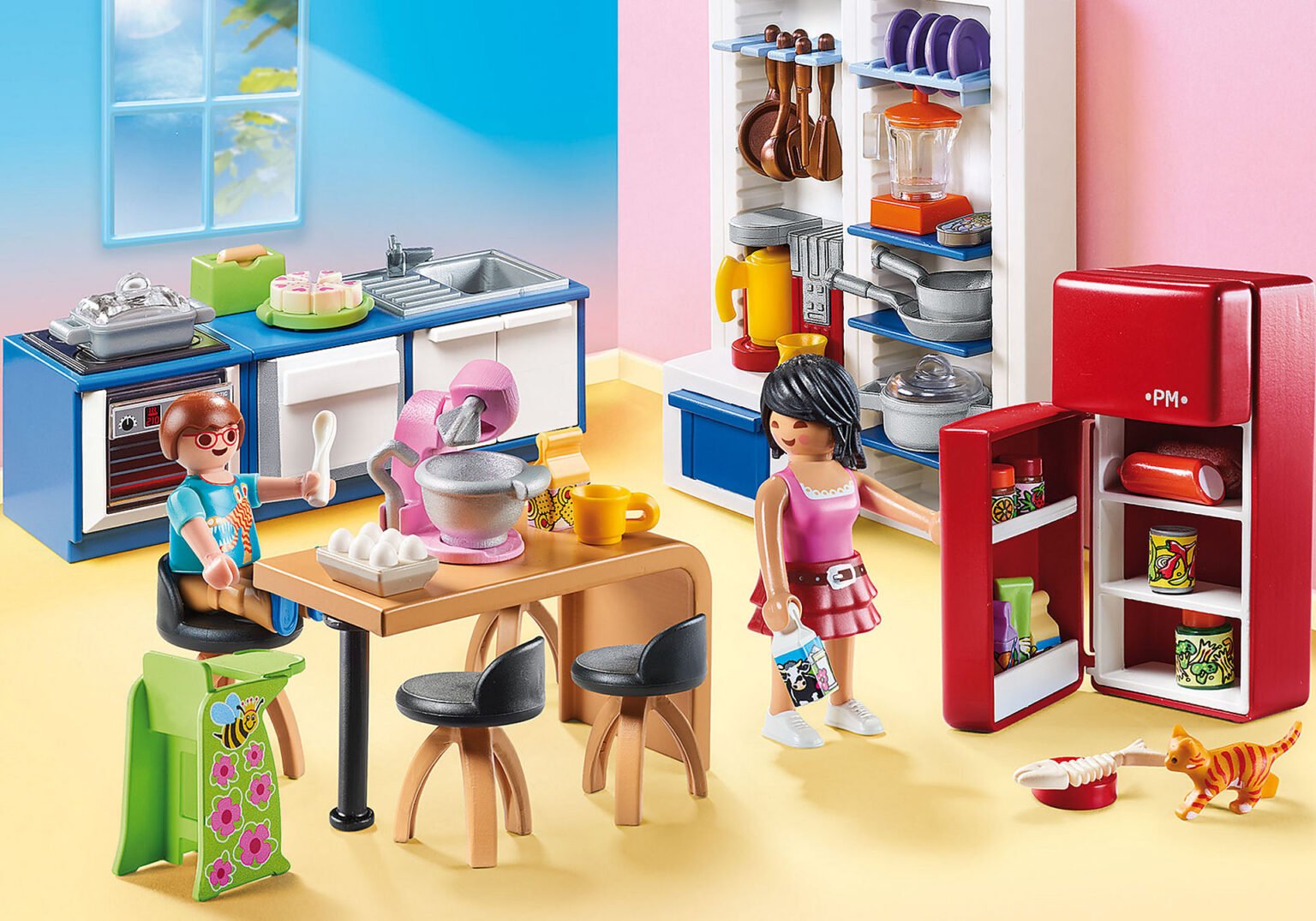 Playmobil 70206 Dollhouse Family Kitchen ดอลล์เฮ้าส์ ห้องครัวพร้อมอุปกรณ์เบเกอรี่