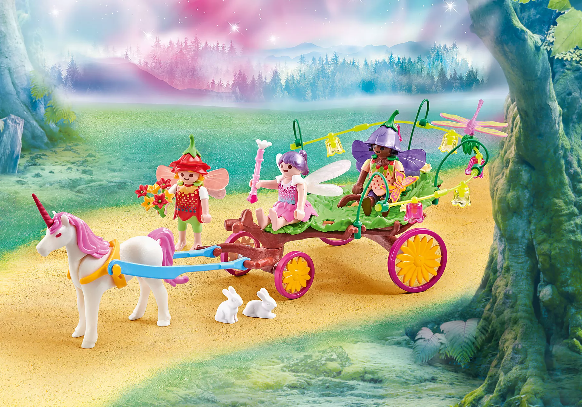 Playmobil 9823 PLAYMOBIL® PLUS Children Fairies with Unicorn Carriage เอ็กซ์คลูซีฟ นางฟ้ากับรถม้ายูนิคอร์น