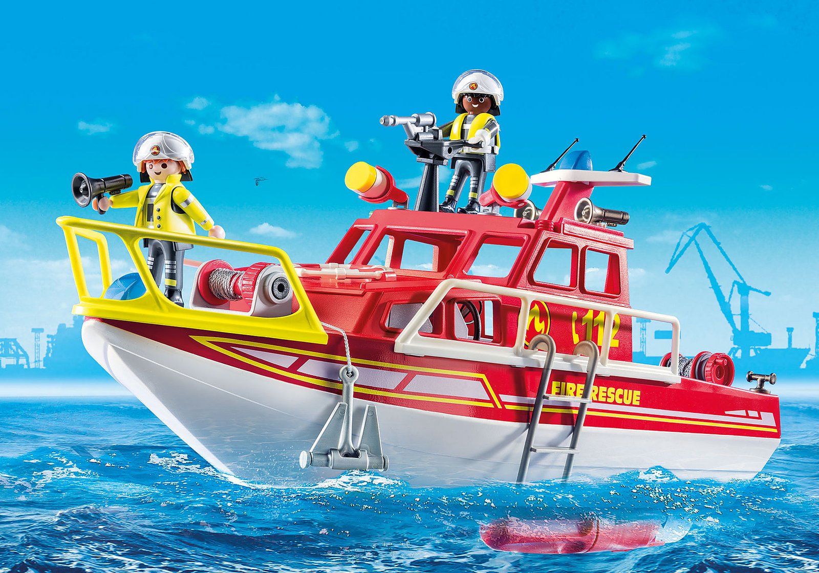 Playmobil 70147 Promotional Fire Rescue Boat เซ็ตโปรโมชั่น เรือดับเพลิงกู้ภัย