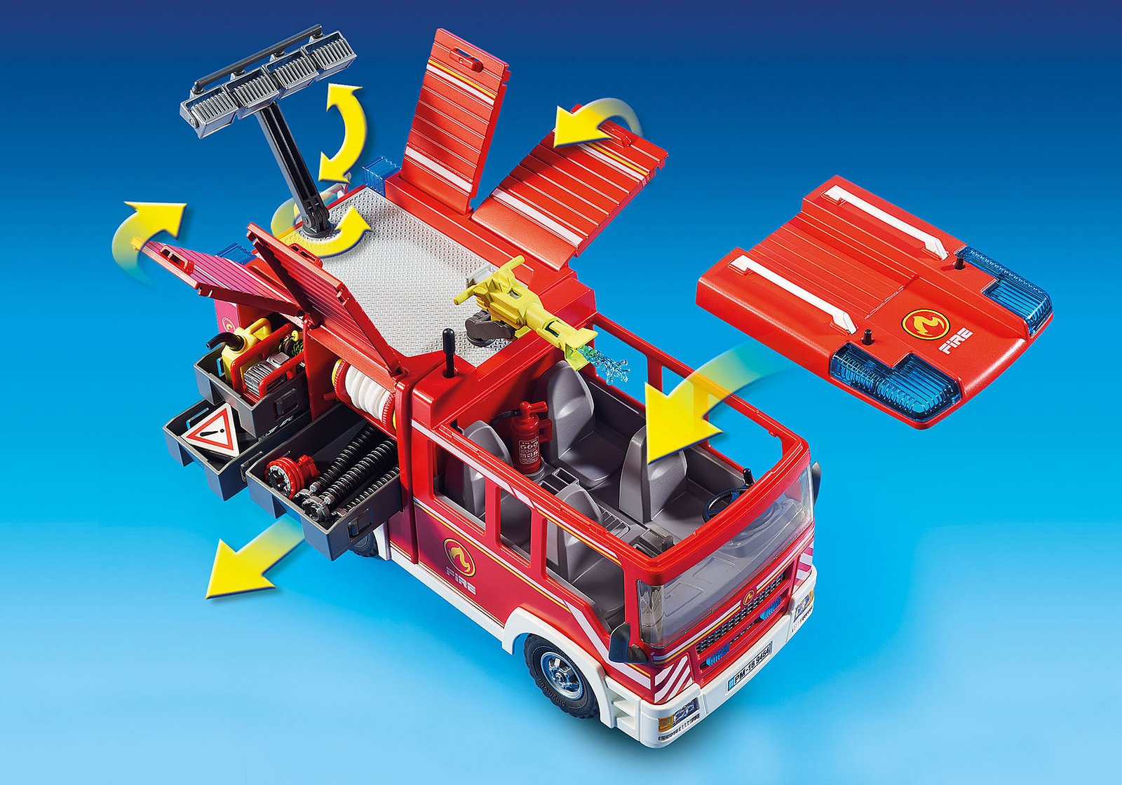 Playmobil 9464 CityAction Fire Engine ซิตี้แอคชั่น รถดับเพลิงมีเสียงหวอพร้อมไฟ - Image 7