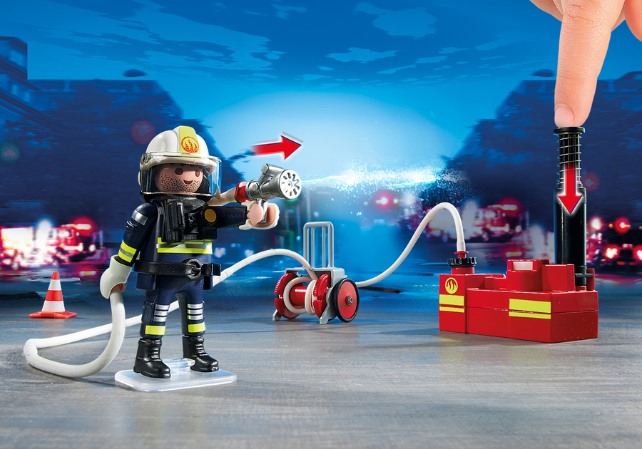 Playmobil 5365 City Action Firefighters with Water Pump ซิตี้แอคชั่น นักดับเพลิงพร้อมหัวฉีดน้ำ
