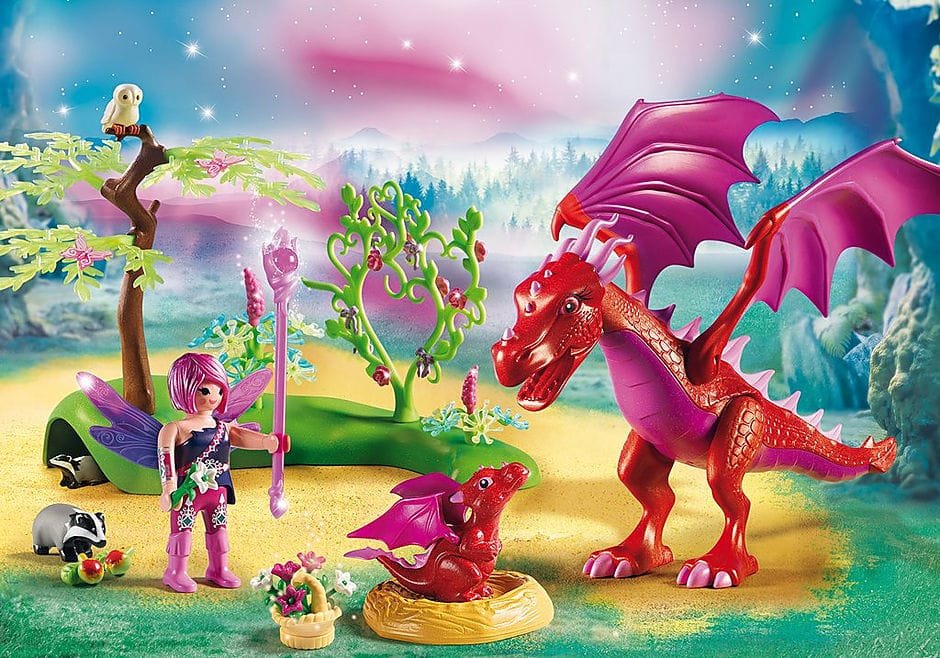 Playmobil 9134 Fairies Friendly Dragon with Baby แฟรี่ มังกร และลูกน้อย