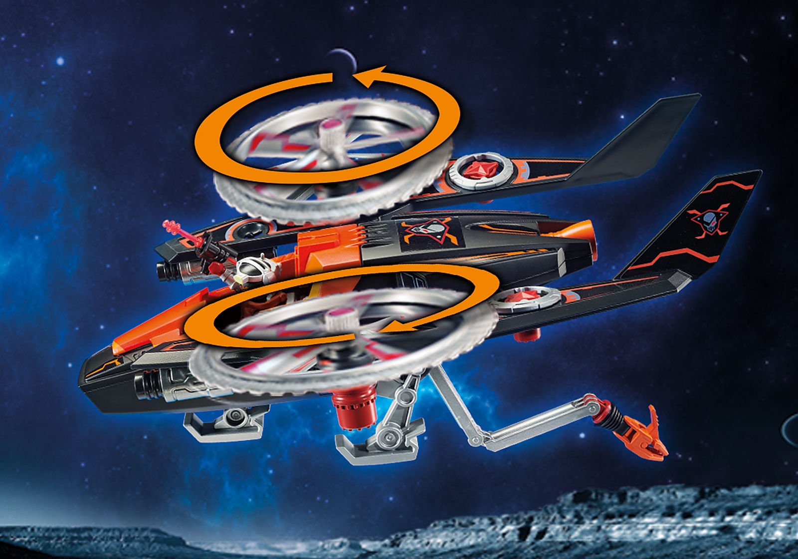 Playmobil 70023 Galaxy Pirates Helicopter ตำรวจอวกาศ เฮลิคอปเตอร์โจรสลัดอวกาศ - Image 4