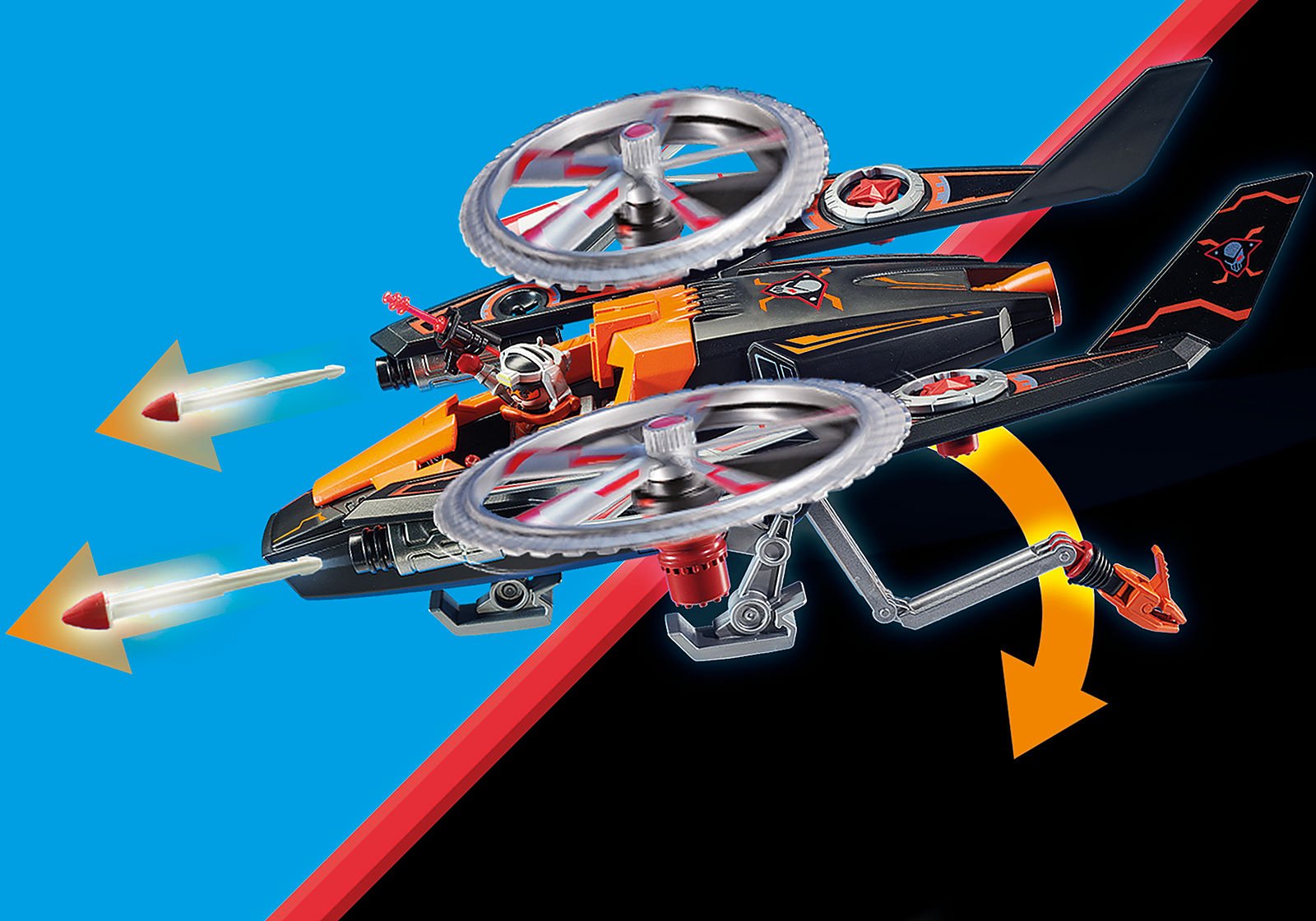 Playmobil 70023 Galaxy Pirates Helicopter ตำรวจอวกาศ เฮลิคอปเตอร์โจรสลัดอวกาศ - Image 8