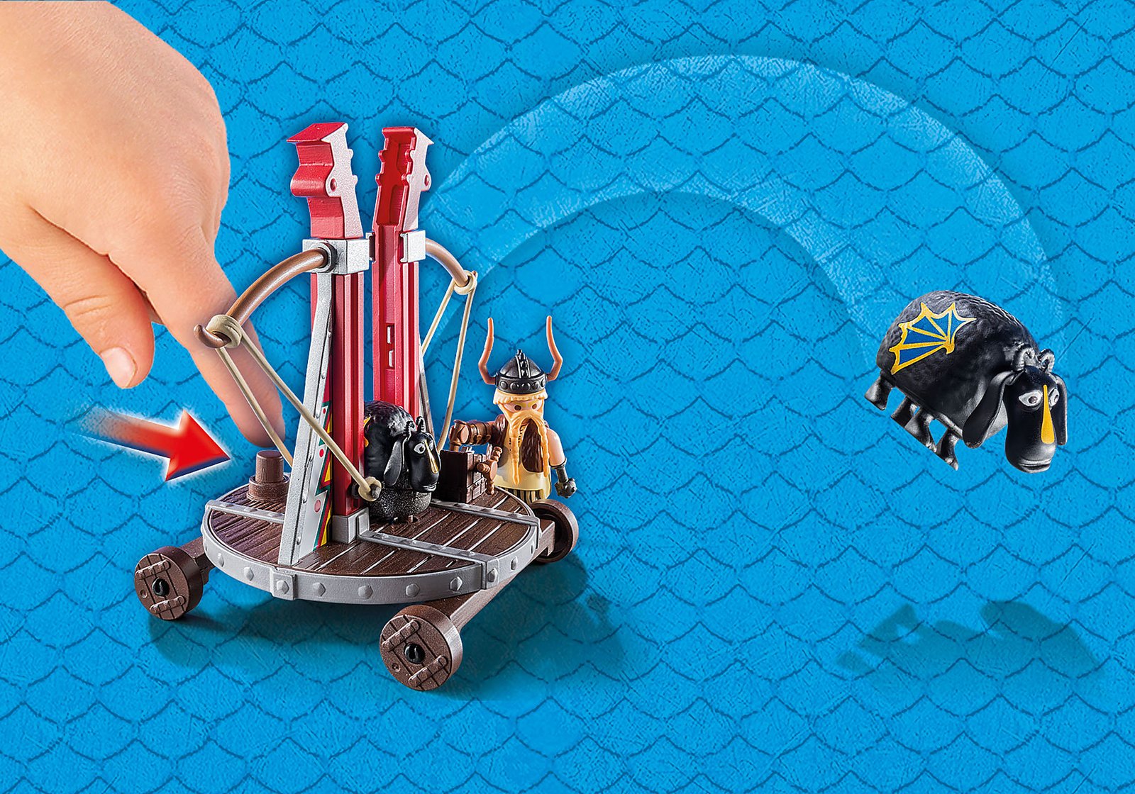 Playmobil 9461 Dragon Gobber the Belch with Sheep Sling ดราก้อน ก๊อบเบอร์ และปืนเหวี่ยงแกะ - Image 4
