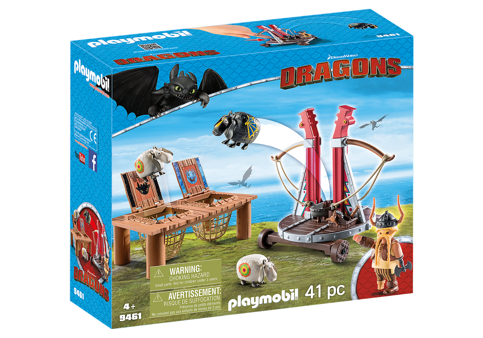 Playmobil 9461 Dragon Gobber the Belch with Sheep Sling ดราก้อน ก๊อบเบอร์ และปืนเหวี่ยงแกะ - Image 2