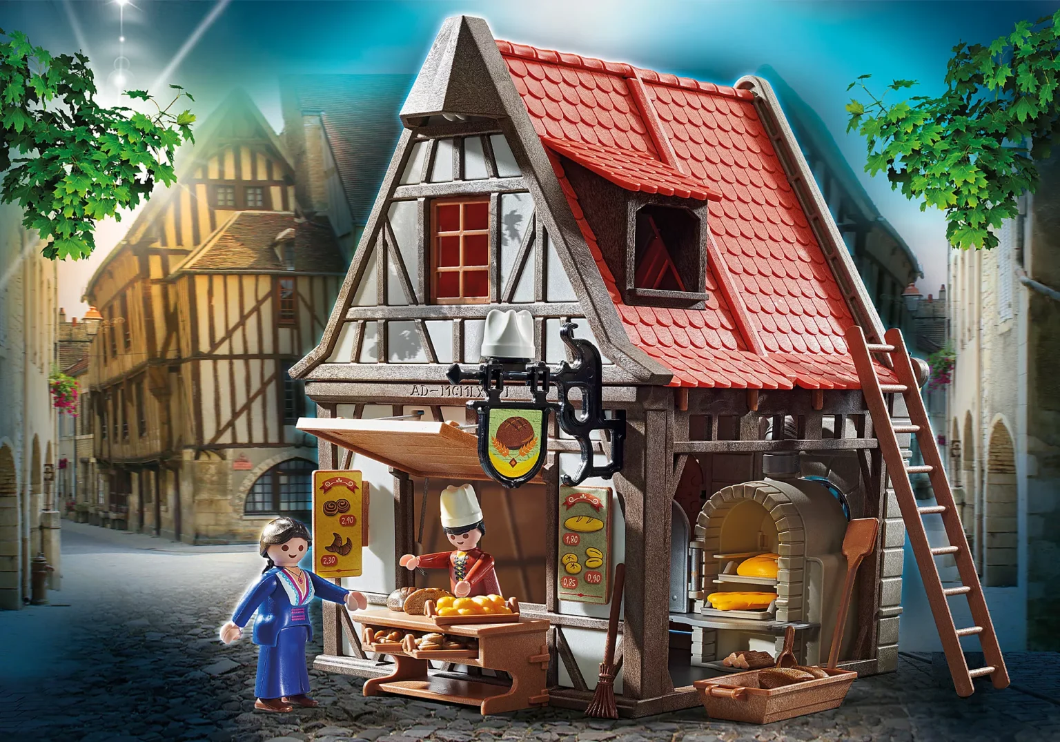 PLaymobil 70954 PLAYMOBIL® PLUS Medieval Bakery ร้านเบเกอรีรี่ ทิมเบอร์เฮ้าส์