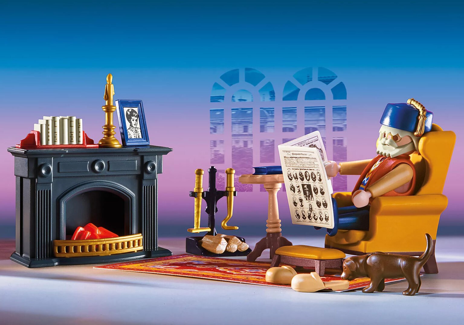 Playmobil 70897 PLAYMOBIL® PLUS Lounge with Fireplace ดอลล์เฮ้าส์วิคตอเรียน เลานจ์พร้อมเตาผิง