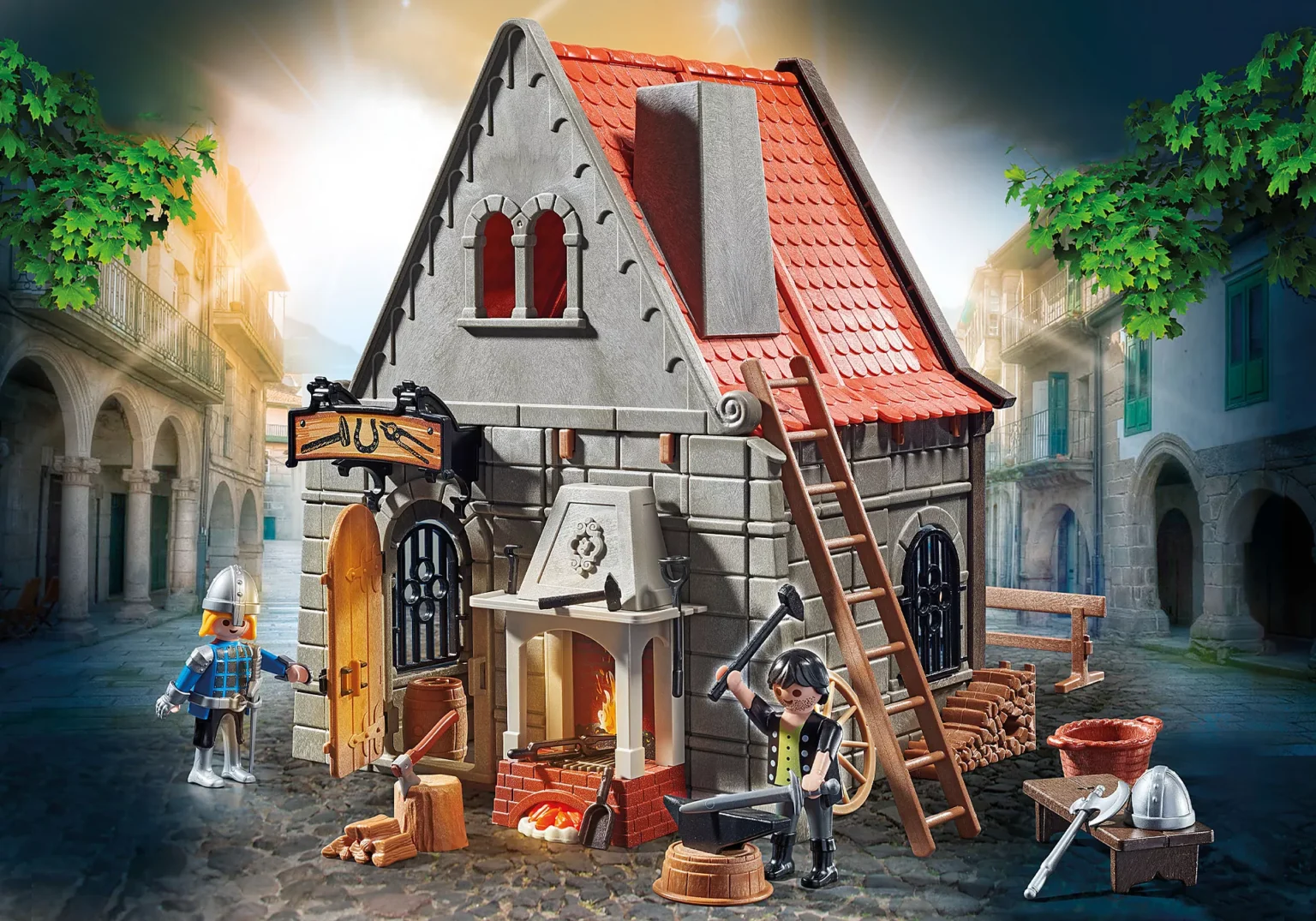 Playmobil 70956 PLAYMOBIL® PLUS Medieval Blacksmith's Forge เอ็กซ์คลูซีฟ โรงตีเหล็กยุคกลาง