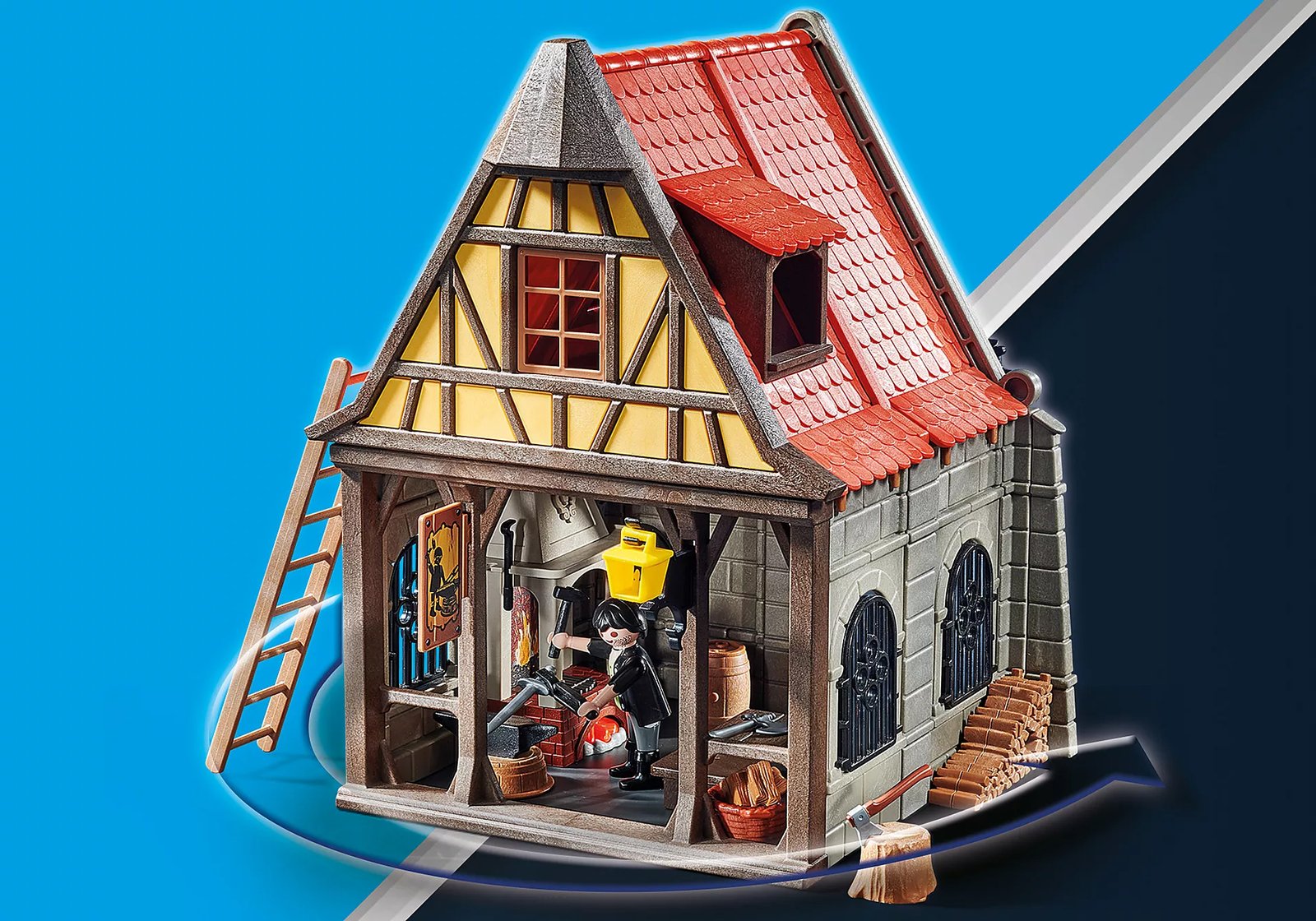Playmobil 70956 PLAYMOBIL® PLUS Medieval Blacksmith's Forge เอ็กซ์คลูซีฟ โรงตีเหล็กยุคกลาง - Image 4