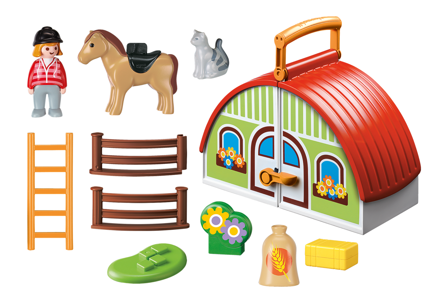 Playmobil 70180 1.2.3 My Take Along Farm 123 ฟาร์มม้ากระเป๋าหิ้ว - Image 3