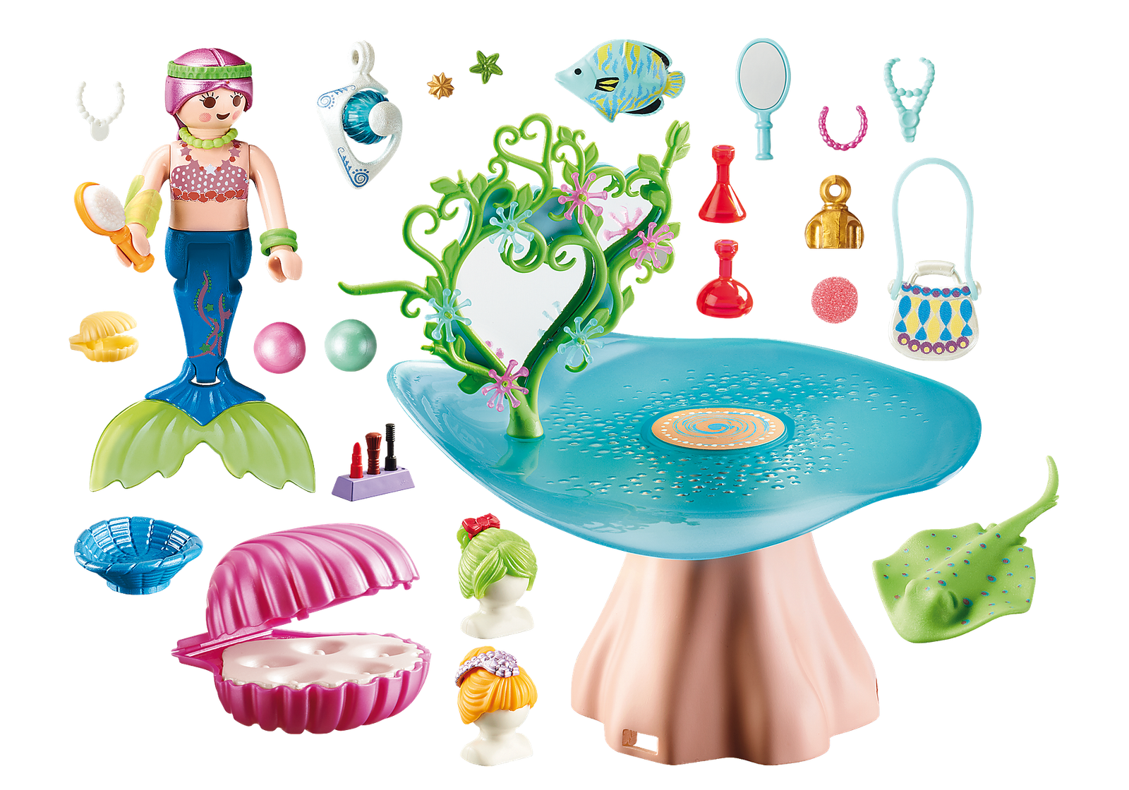 Playmobil 70096 Mermaid Beauty Salon with Jewel Case เมอร์เมด อุปกรณ์เสริมสวยพร้อมตลับหอยสะสมมุก - Image 3
