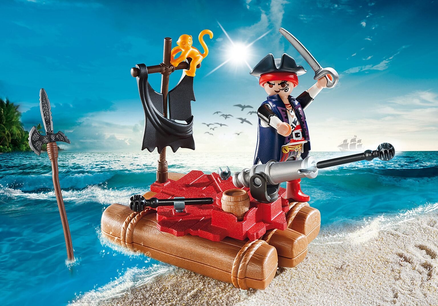 Playmobil 5655 Carry Case Pirate Raft เซ็ตกระเป๋าเล็ก แพโจรสลัด