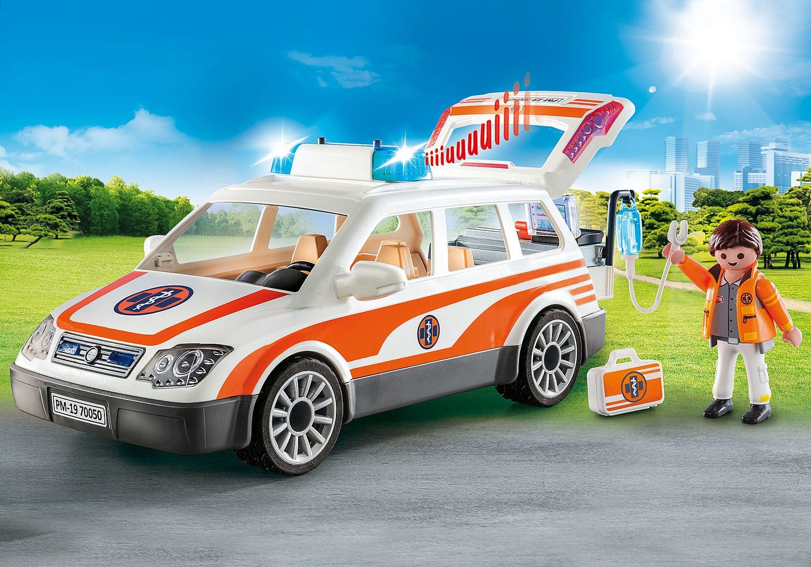 Playmobil 70050 Rescue Emergency Car with Siren ซิตี้ไลฟ์ รถฉุกเฉินพร้อมไซเรน