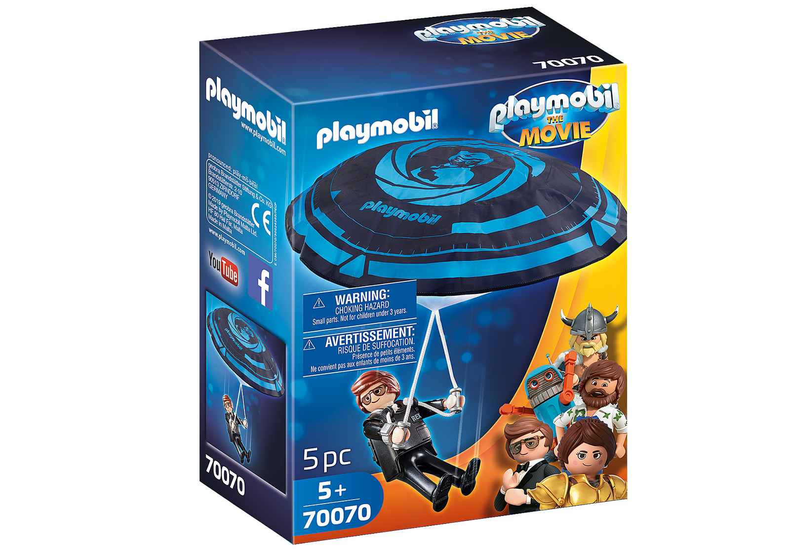 Playmobil 70070 PLAYMOBIL:THE MOVIE Rex Dasher with Parachute เดอะมูฟวี่ นักสืบเรกซ์ พร้อมร่มชูชีพ - Image 2
