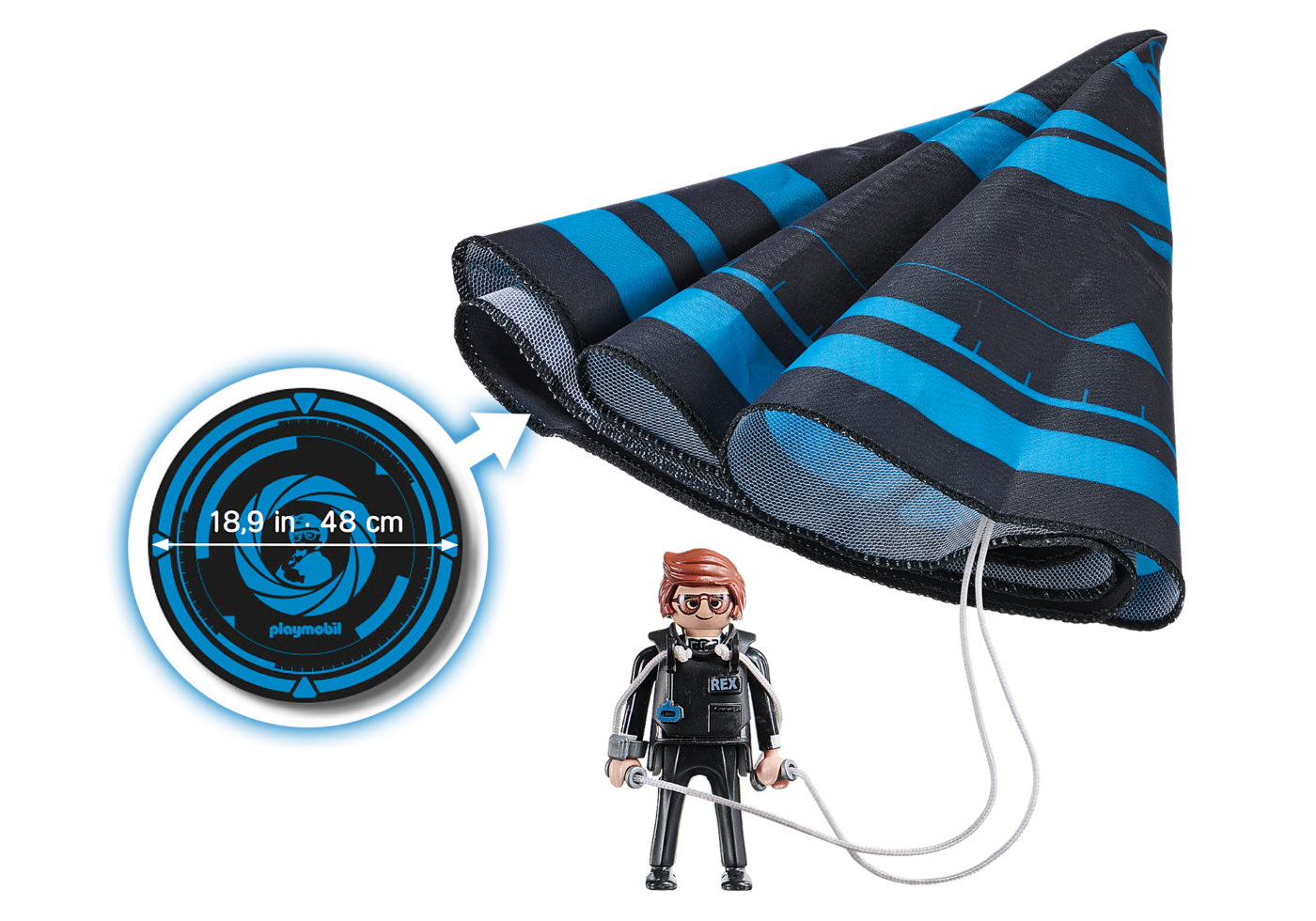Playmobil 70070 PLAYMOBIL:THE MOVIE Rex Dasher with Parachute เดอะมูฟวี่ นักสืบเรกซ์ พร้อมร่มชูชีพ - Image 3