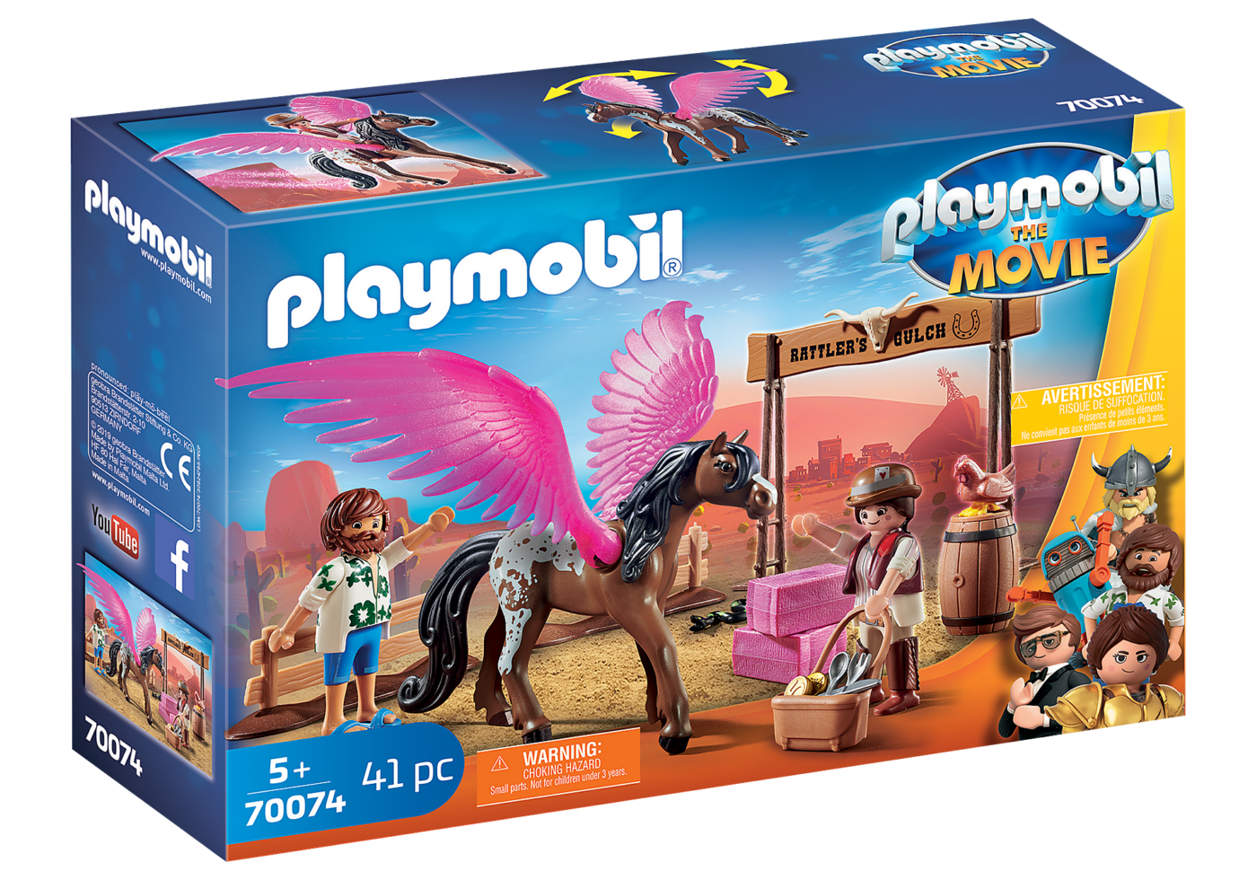 Alternative view of Playmobil 70074 PLAYMOBIL:THE MOVIE Marla and Del with Flying Horse เดอะมูฟวี่ มาร์ลา และม้าเพกาซัส