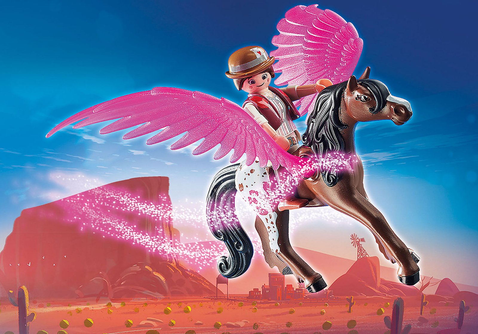 Playmobil 70074 PLAYMOBIL:THE MOVIE Marla and Del with Flying Horse เดอะมูฟวี่ มาร์ลา และม้าเพกาซัส - Image 4