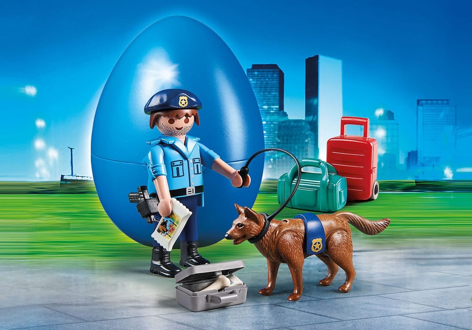 Playmobil 70085 Easter Eggs Police Officer with Dog อีสเตอร์ เจ้าหน้าที่ตำรวจและสุนัข