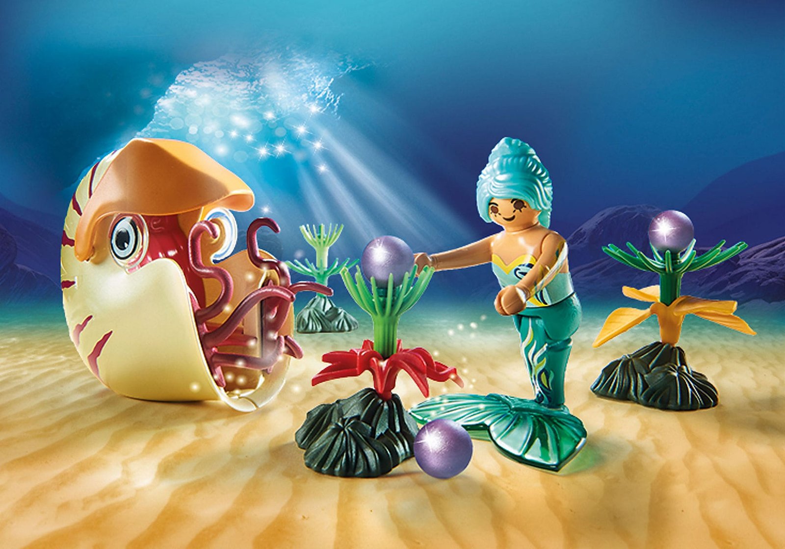 Playmobil 70098 Mermaid with Sea Snail Gondola เมอร์เมด เมอร์เมดและบัลลังก์หอยมุก