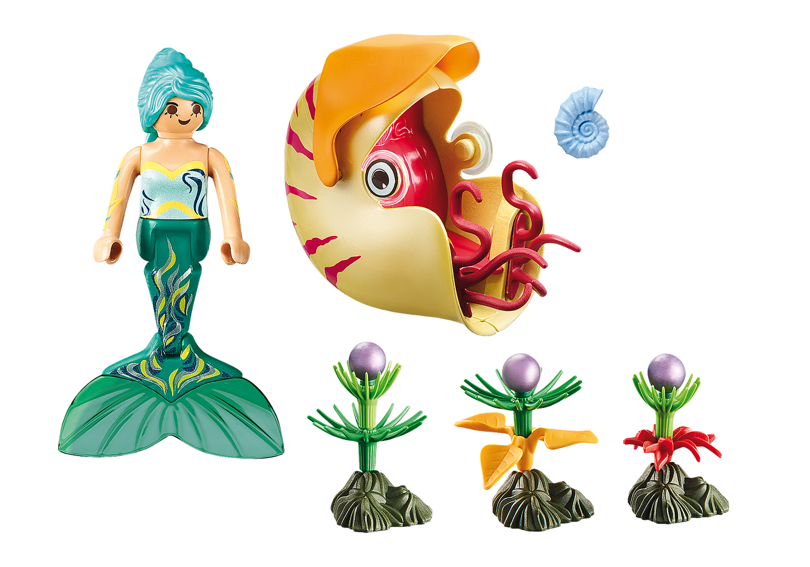 Playmobil 70098 Mermaid with Sea Snail Gondola เมอร์เมด เมอร์เมดและบัลลังก์หอยมุก - Image 3