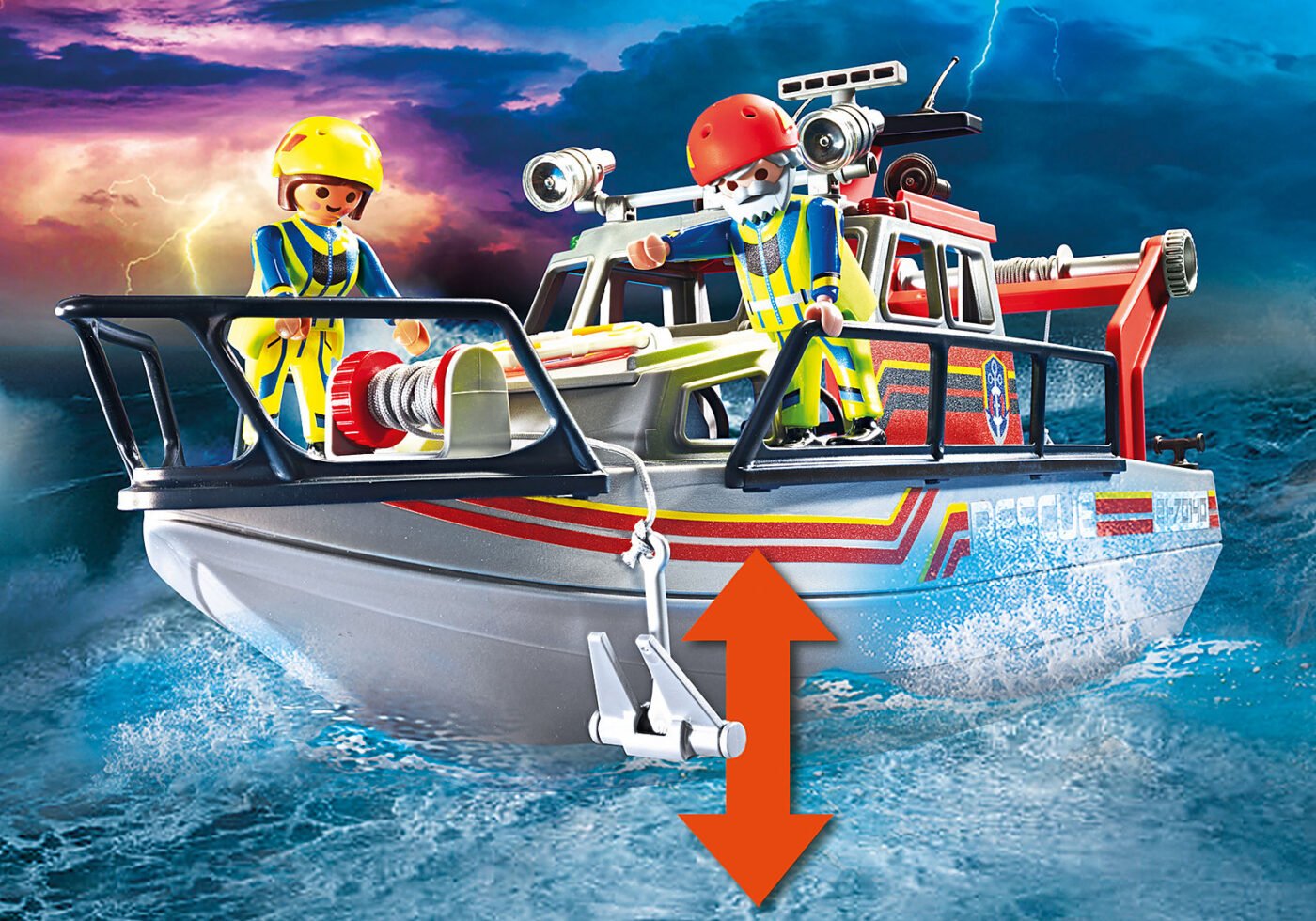 Playmobil 70140 Sea Rescue Fire Rescue with Personal Watercraft กู้ภัยทางทะเล เรือดับเพลิง - Image 5