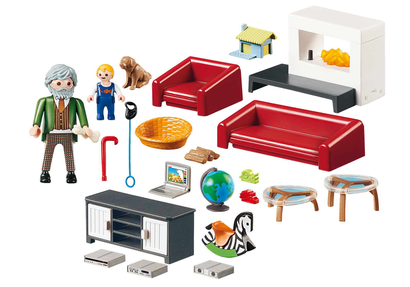 Playmobil 70207 Dollhouse Comfortable Living Room ดอลล์เฮ้าส์ ห้องนั่งเล่นพร้อมเตาผิง - Image 3