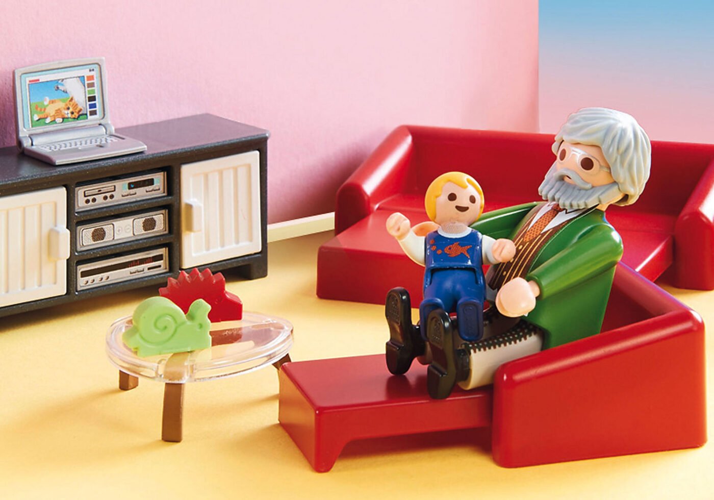 Playmobil 70207 Dollhouse Comfortable Living Room ดอลล์เฮ้าส์ ห้องนั่งเล่นพร้อมเตาผิง - Image 4