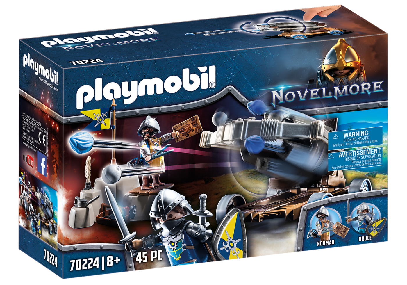 Alternative view of Playmobil 70224 Novelmore Water Ballista โนเวลมอร์ รถลากยิงกระสุน นอร์แมนละบรูซ