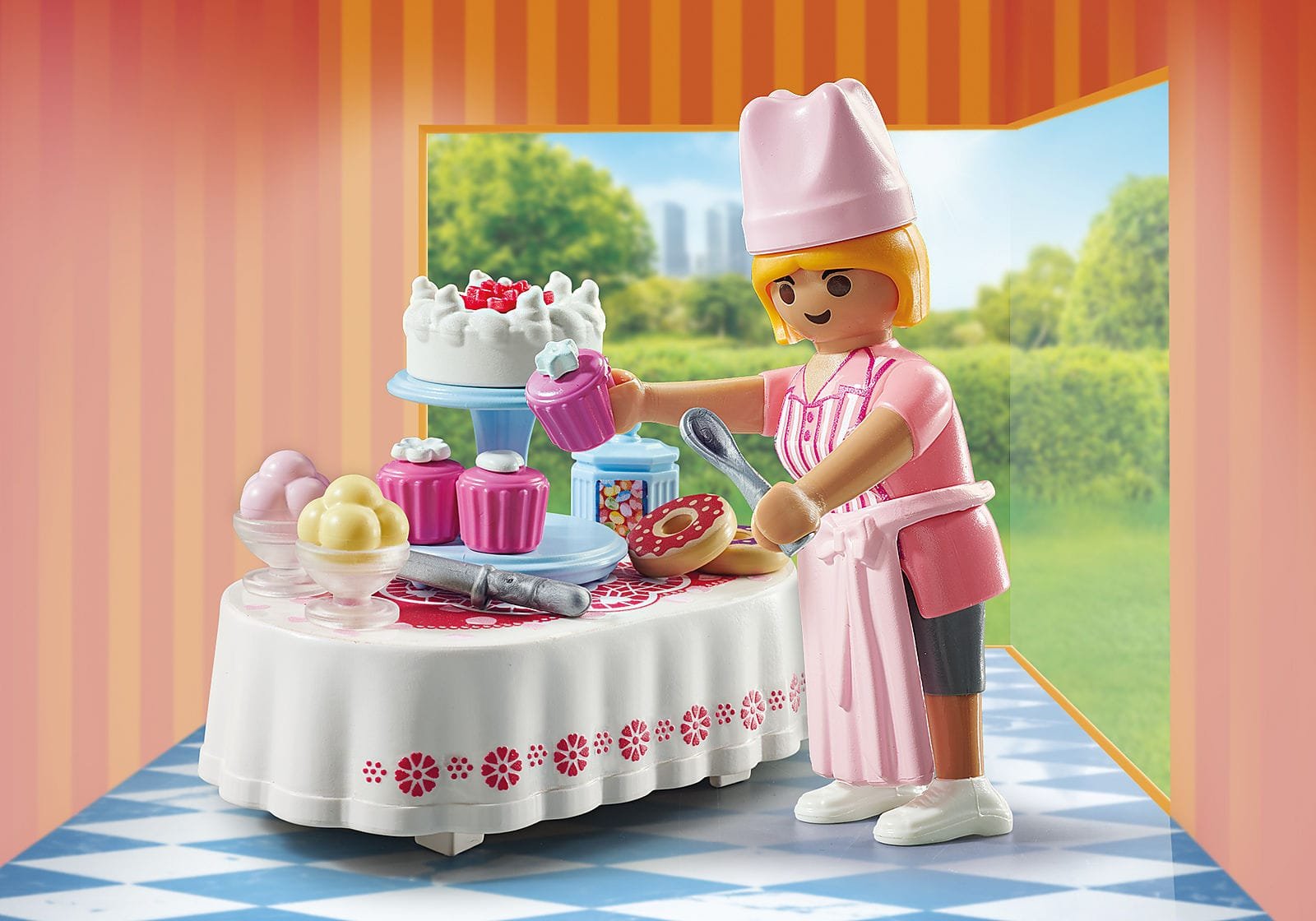 Playmobil 70381 Special Plus Baker with Dessert Table สเปเชียล คนทำขนมกับโต๊ะขนม