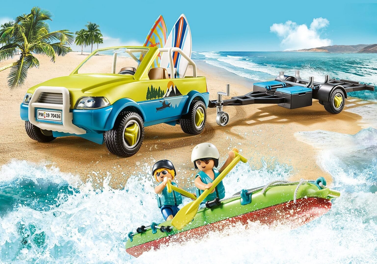 Playmobil 70436 Beach hotel Beach Car with Canoe บีชโฮเทล รถชายหาดพร้อมเรือแคนู