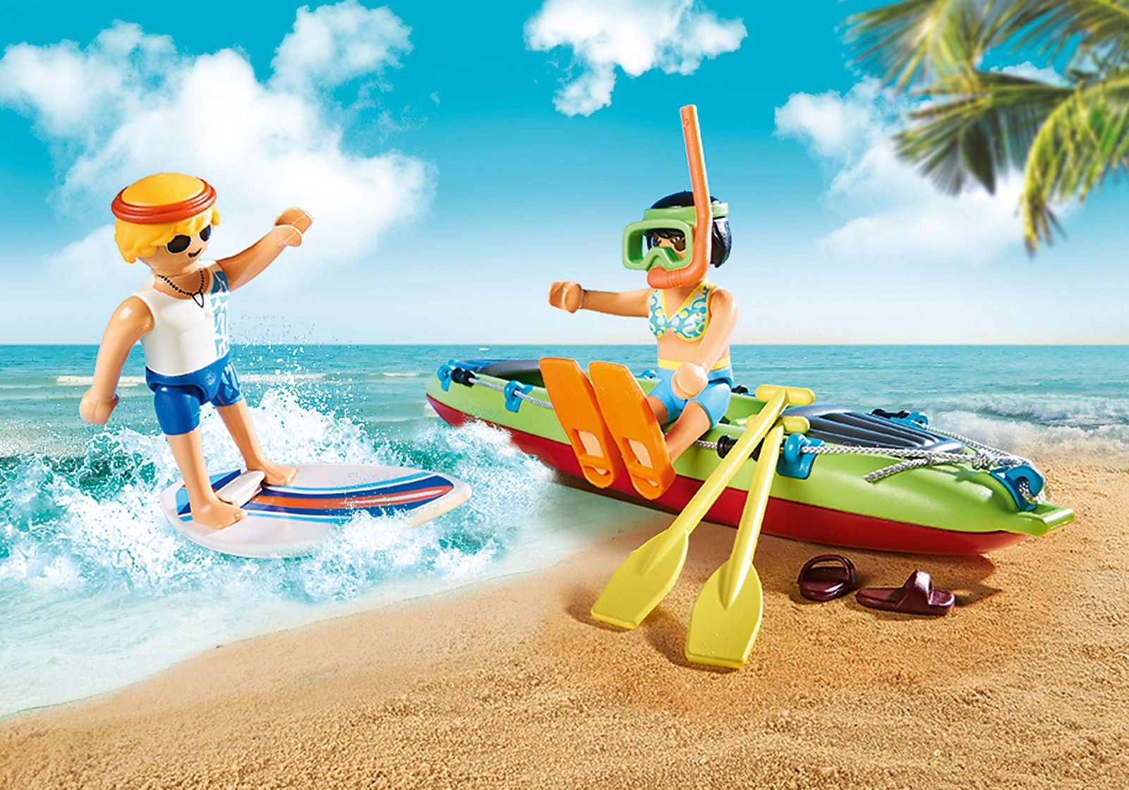Playmobil 70436 Beach hotel Beach Car with Canoe บีชโฮเทล รถชายหาดพร้อมเรือแคนู - Image 4