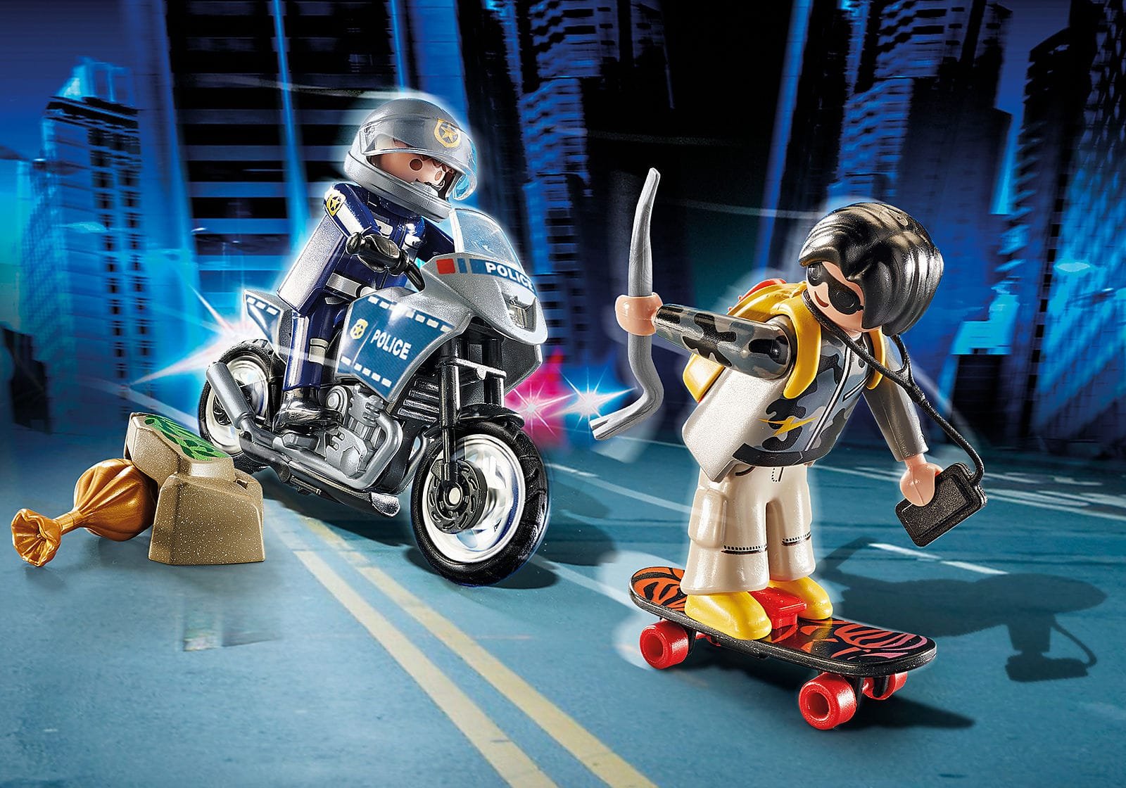 Playmobil 70502 Starter Pack Police Chase สตาร์ทเตอร์ แพ็ค ตำรวจไล่ล่า