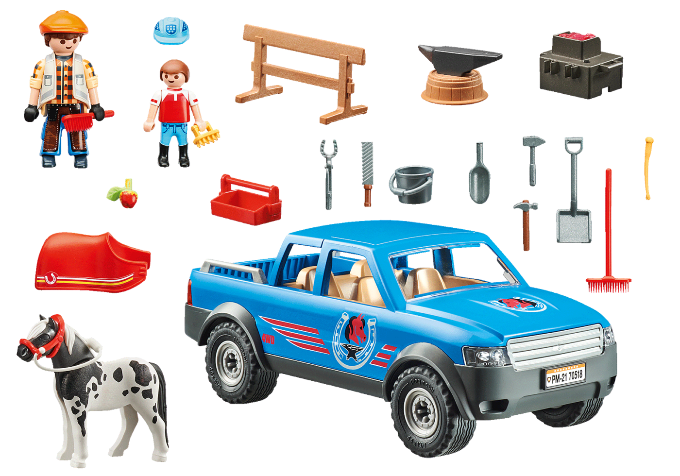 Playmobil 70518 Pony Farm Mobile Farrier โพนีฟาร์ม โมบายฟาร์ริเออร์ - Image 3