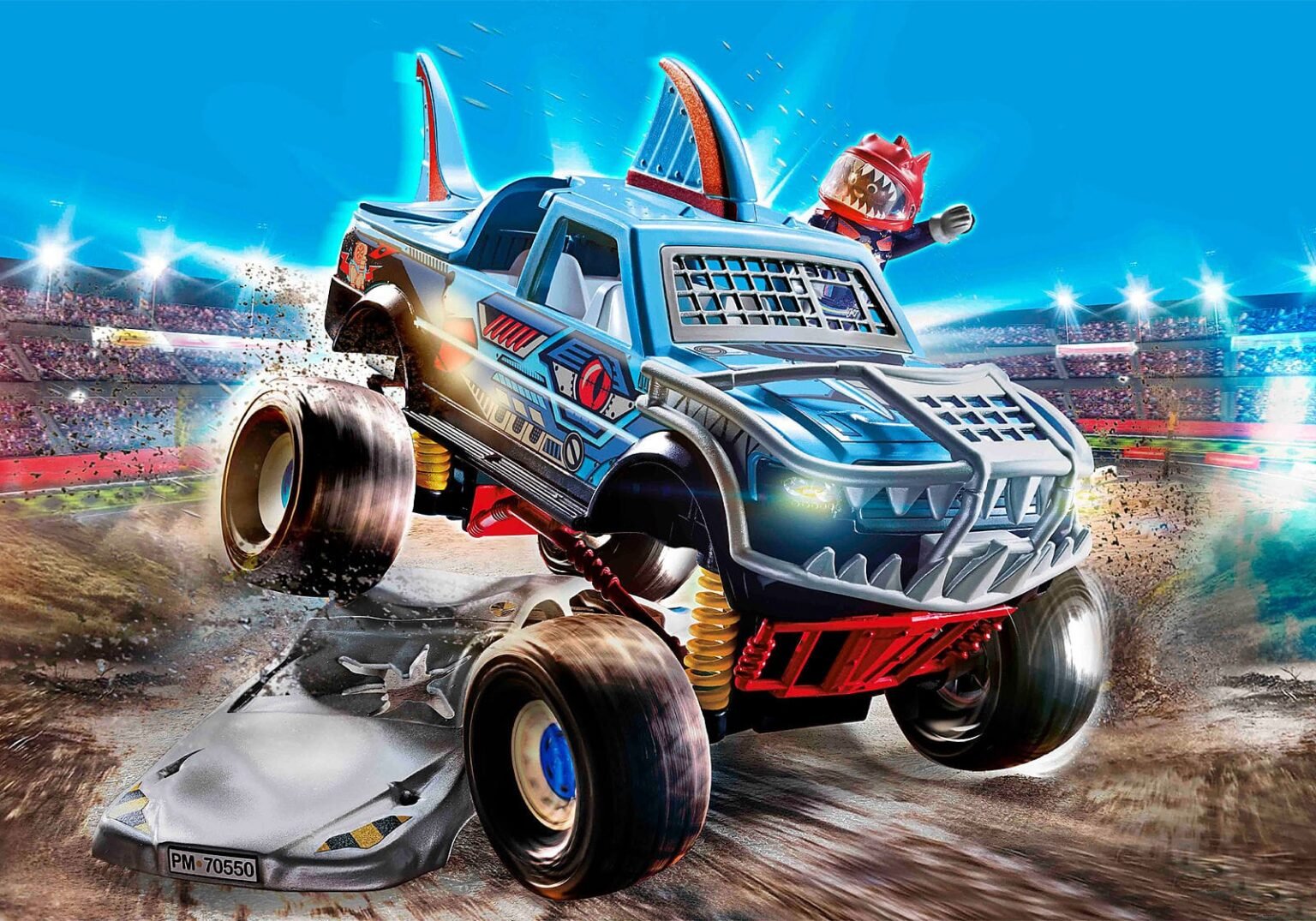 Playmobil 70550 Stunt Show Shark Monster Truck สตั๊นท์โชว์ รถบิ๊กฟุตหน้าฉลาม