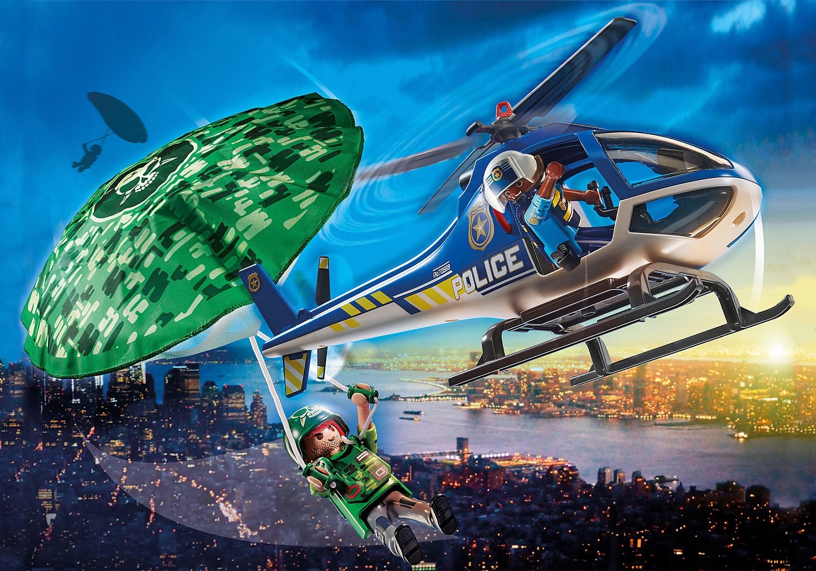 Playmobil 70569 Police Parachute Search ตำรวจ โดดร่มหลบหนี