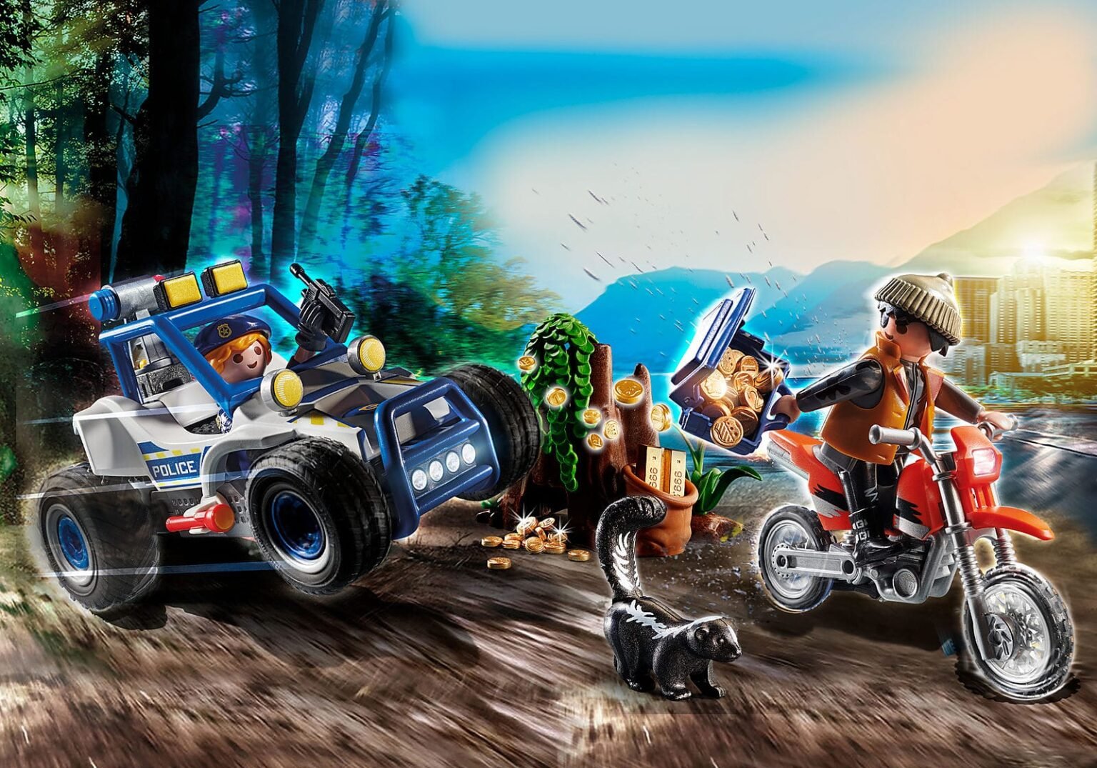 Playmobil 70570 Police Off-Road Car with Jewel Thief ตำรวจ รถออฟโรดของตำรวจกับโจรล่าอัญมณี
