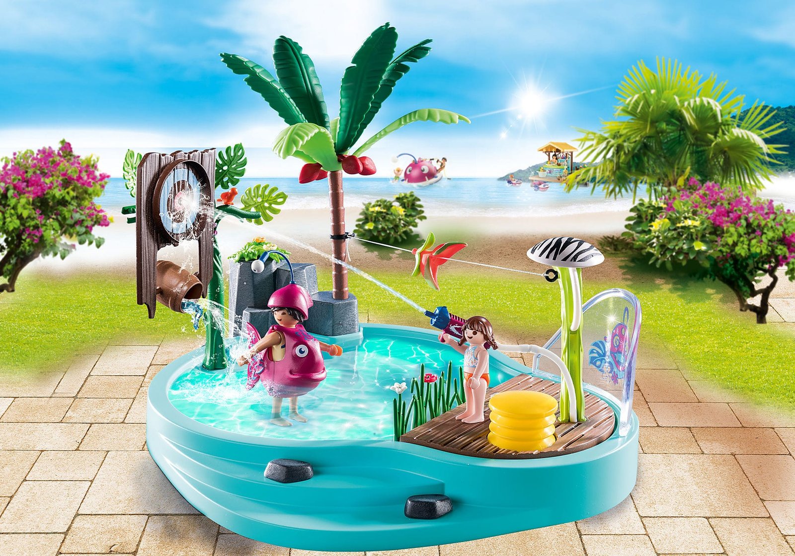 Playmobil 70610 AQUA Park Small Pool with Water Sprayer อควา พาร์ค สระน้ำพร้อมเครื่องฉีดน้ำ